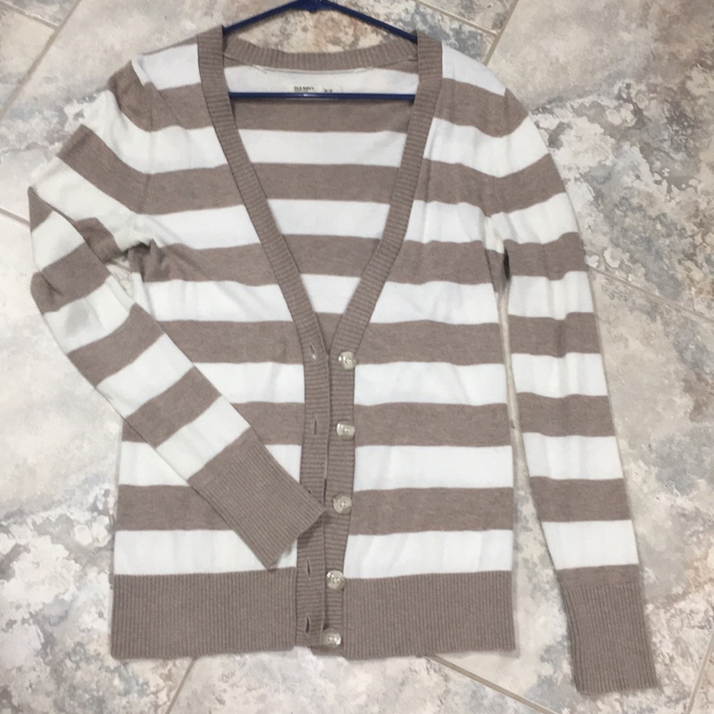 Long striped cardigan